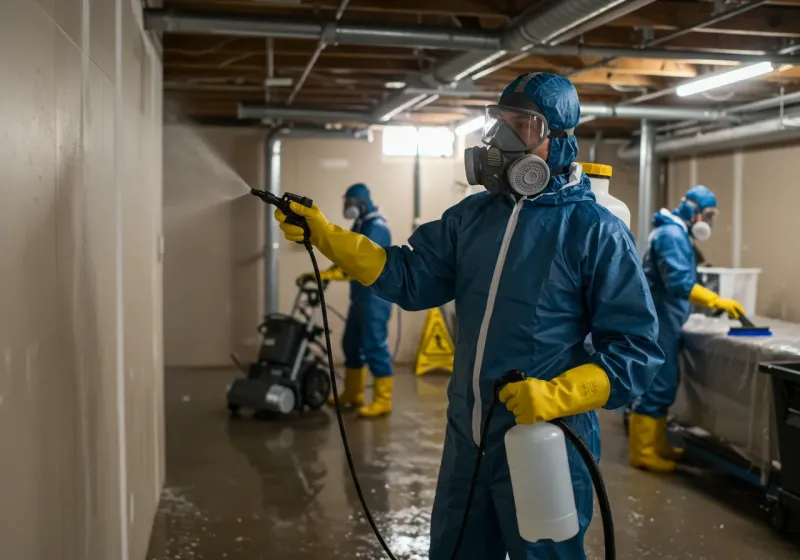 Basement Sanitization and Antimicrobial Treatment process in Camarillo, CA